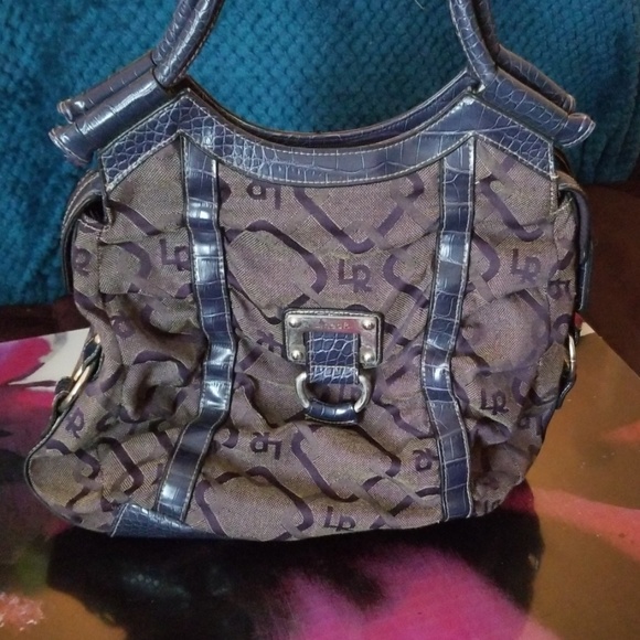 Brown and Eggplant Handbag - Picture 1 of 1